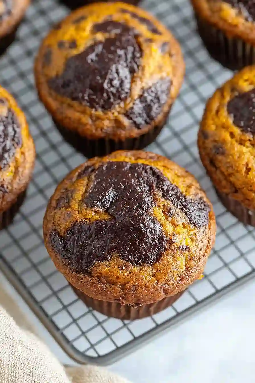Healthier Fall Treat: White Whole Wheat Chocolate Pumpkin Zucchini Muffins